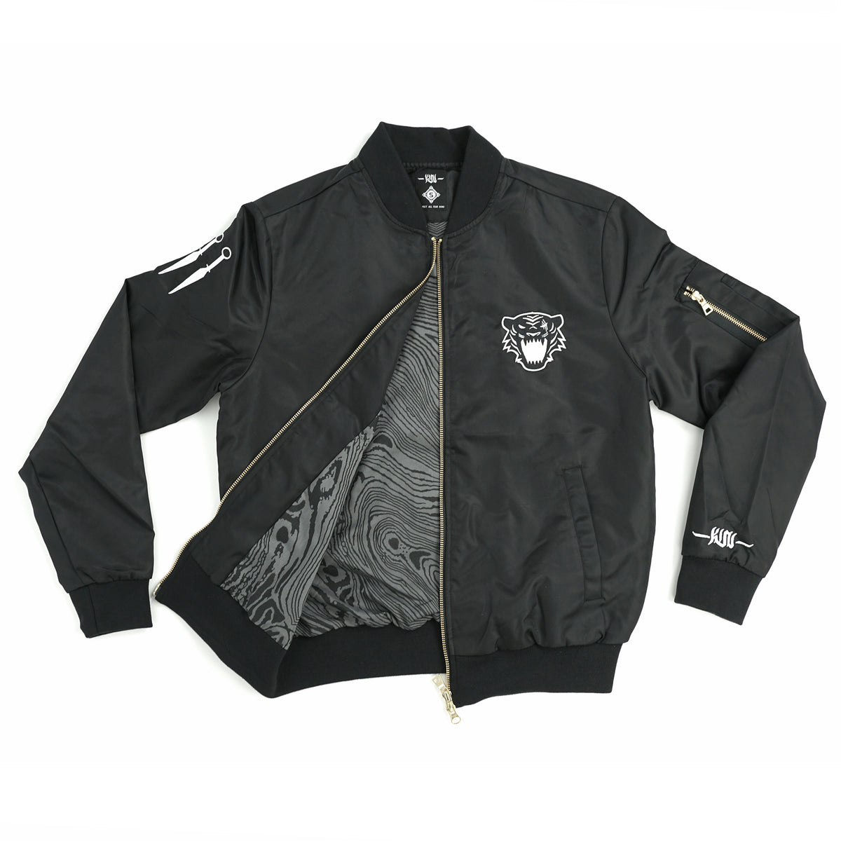 SHADOW Bomber Jacket (Black/White)